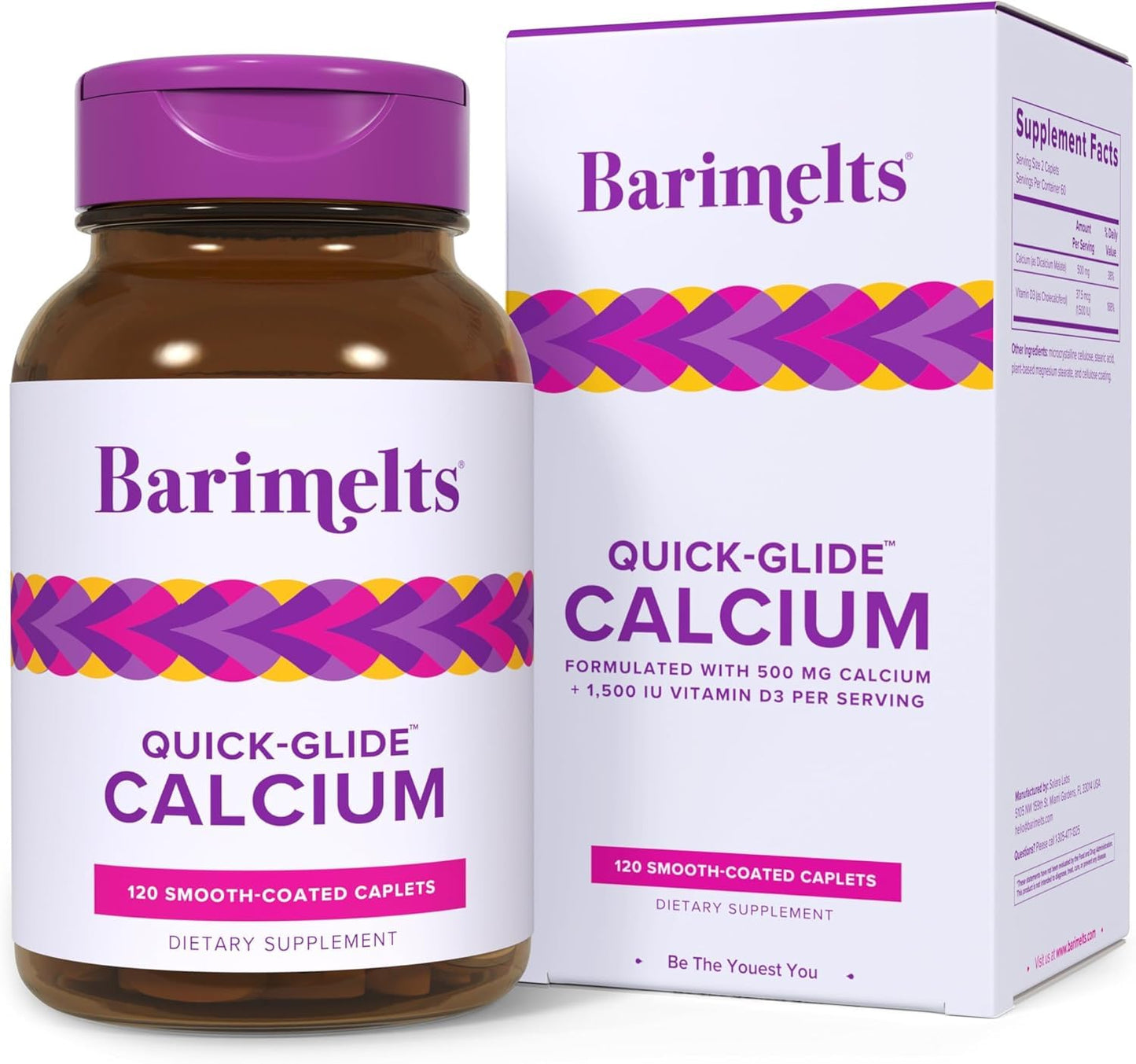 Barimelts Quick-Glide Calcium – Easy-to-Swallow Bariatric Calcium with Vitamin D3
