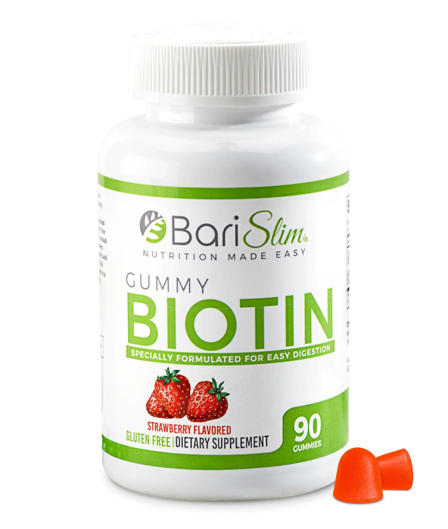 BariSlim Biotin Gummies for Bariatric Patients | 5000 mcg, Easy to Digest, 90 Chews