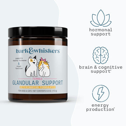 Bark & Whiskers Female Glandular Support — 4 oz (113 g), 75 Scoops, Vet-Formulated