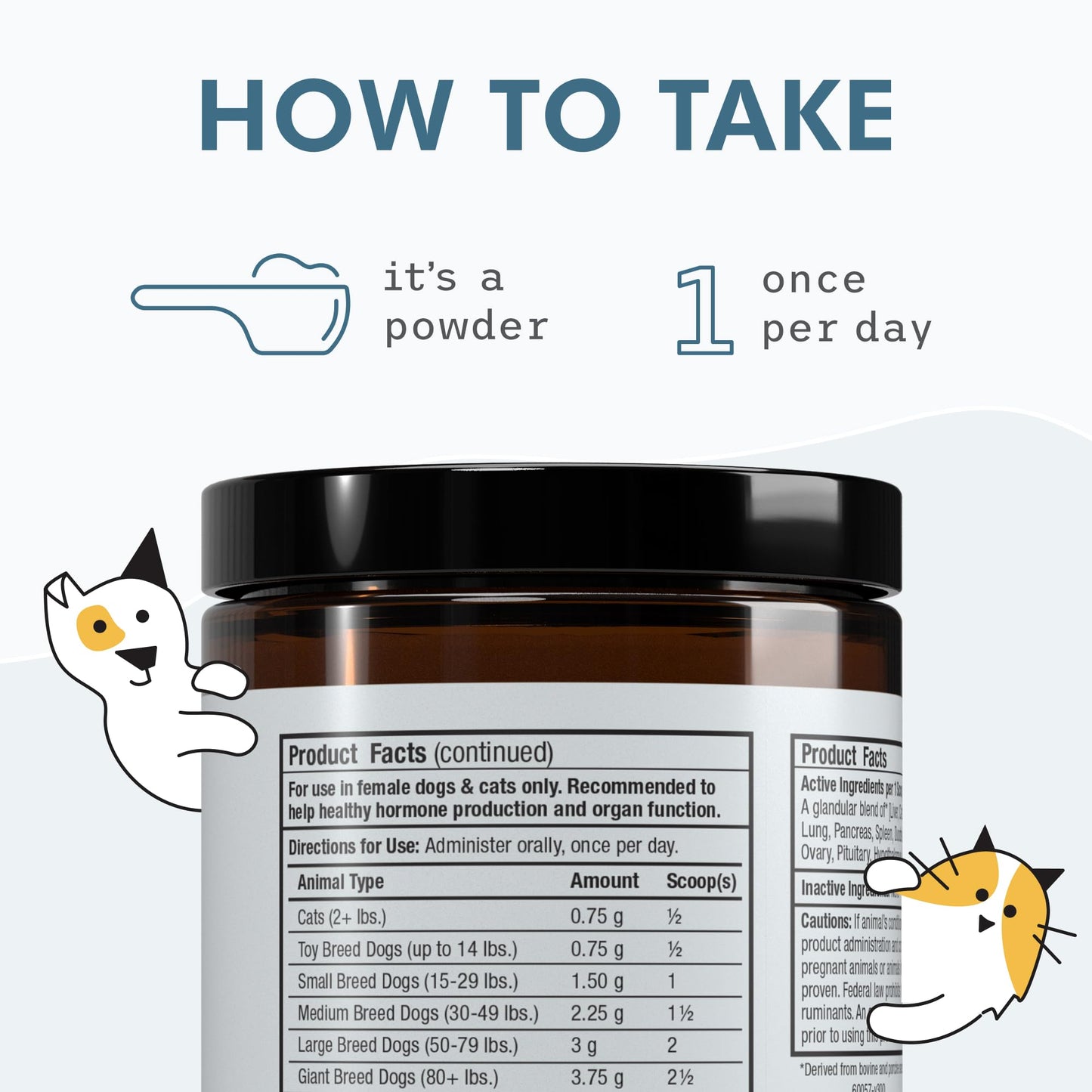 Bark & Whiskers Female Glandular Support — 4 oz (113 g), 75 Scoops, Vet-Formulated