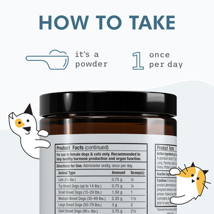 Bark & Whiskers Female Glandular Support — 4 oz (113 g), 75 Scoops, Vet-Formulated