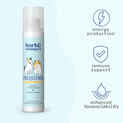 Bark & Whiskers Ubiquinol Liquid Pump for Dogs & Cats, 1.45 Fl Oz (43 mL) – Vet Formulated, Non-GMO, Dr. Mercola