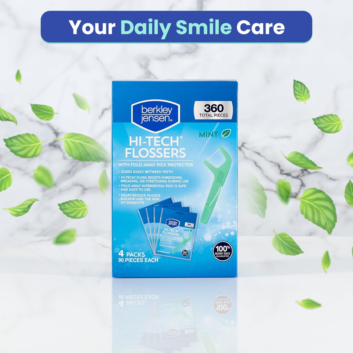 Barkley And Jensen Floss Up, 4 Count | Hi-Tech Dental Floss