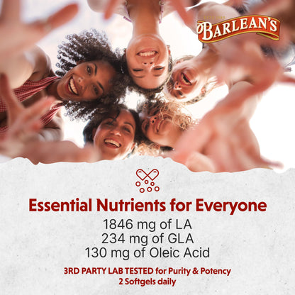 Barlean's Evening Primrose Oil Softgels with GLA - Non-GMO, Gluten-Free - 60 Softgels