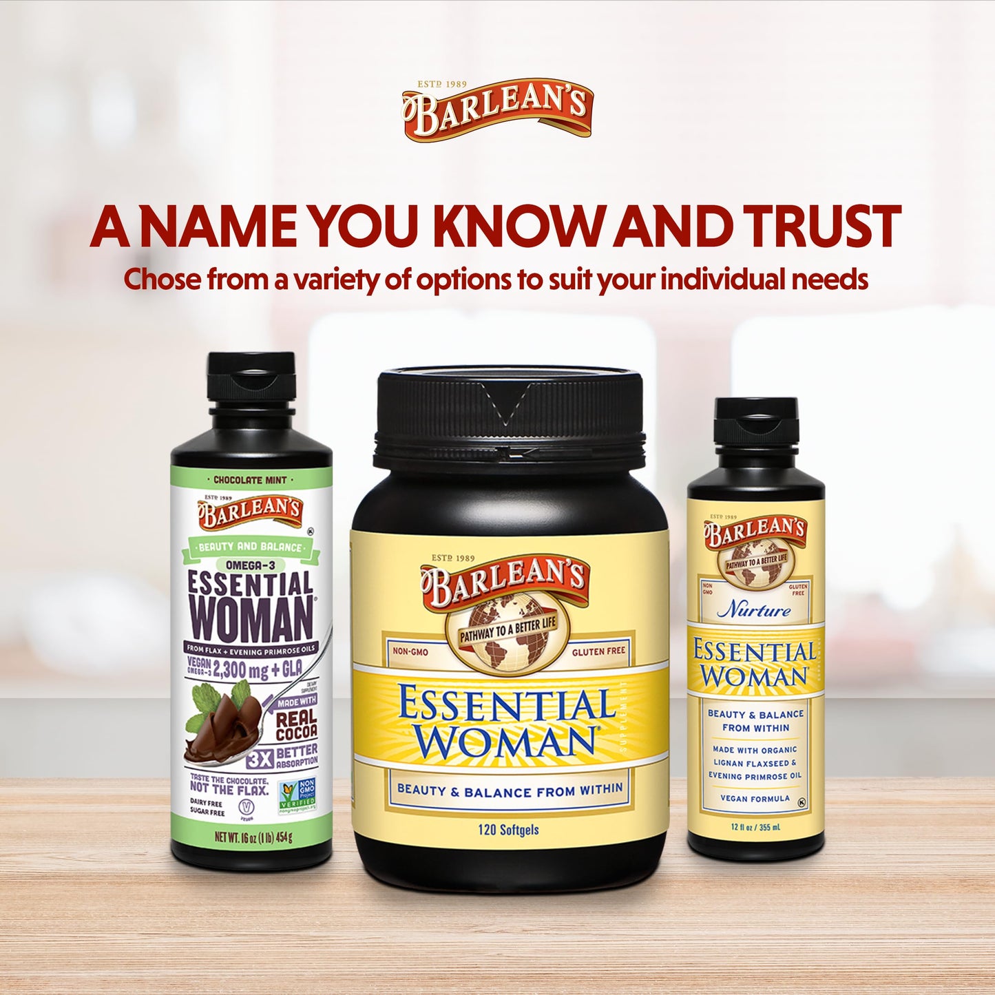 Barlean's Essential Woman Liquid Supplement – 12 oz, Omegas 3-6-9, Flaxseed & Evening Primrose Oil