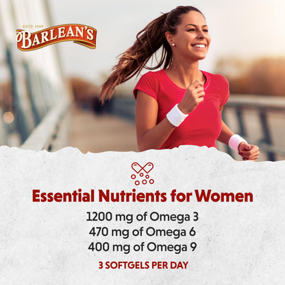Barlean's Essential Woman: Hormone Balance with Omega 3-6-9, GLA (120 ct)