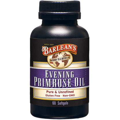Barlean's Evening Primrose Oil Softgels with GLA - Non-GMO, Gluten-Free - 60 Softgels