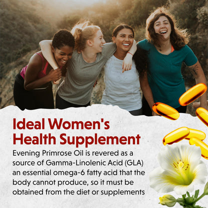 Barlean's Evening Primrose Oil Capsules – GLA for Skin & Immune Support (120 Count)