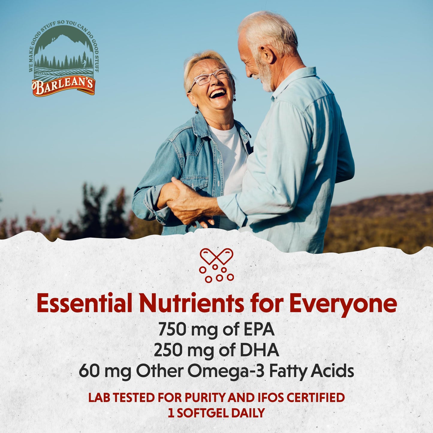 Barlean's Ideal Omega-3 Softgels 1000mg EPA/DHA – Heart Health & Mood
