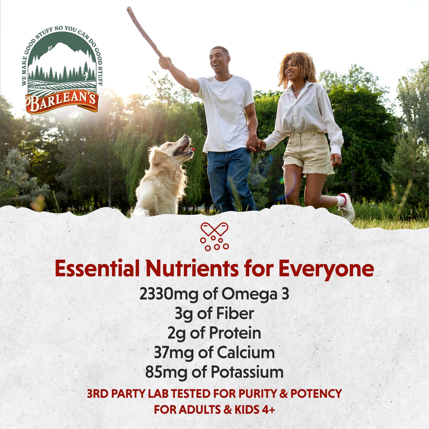 Barlean's Organic Flax Chia Coconut Seed Blend – 12 oz | 2,330 mg Omega-3 (ALA) & Fiber