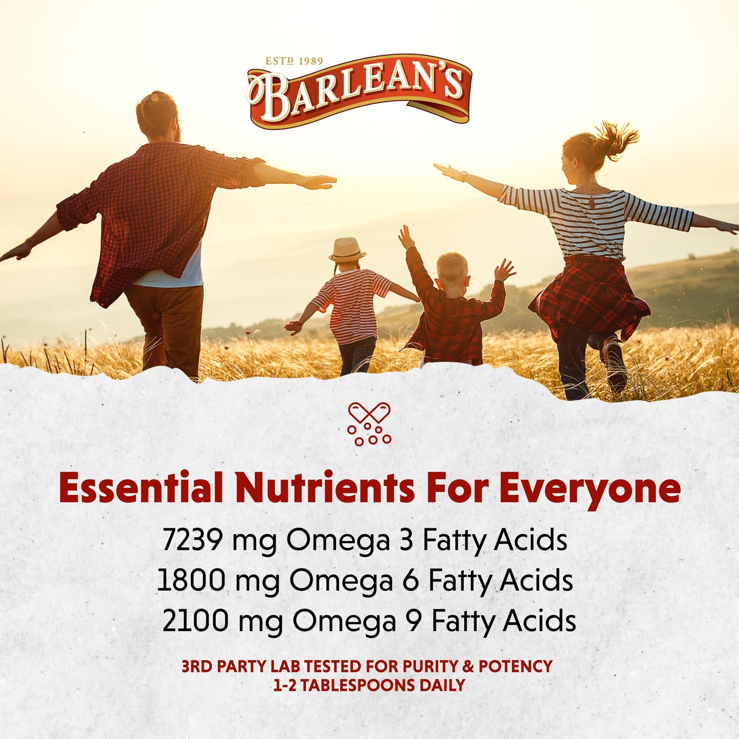 Barlean's Organic Lignan Flaxseed Oil – Cold-Pressed, 7,230 mg ALA, Vegan & Gluten-Free, 8 oz