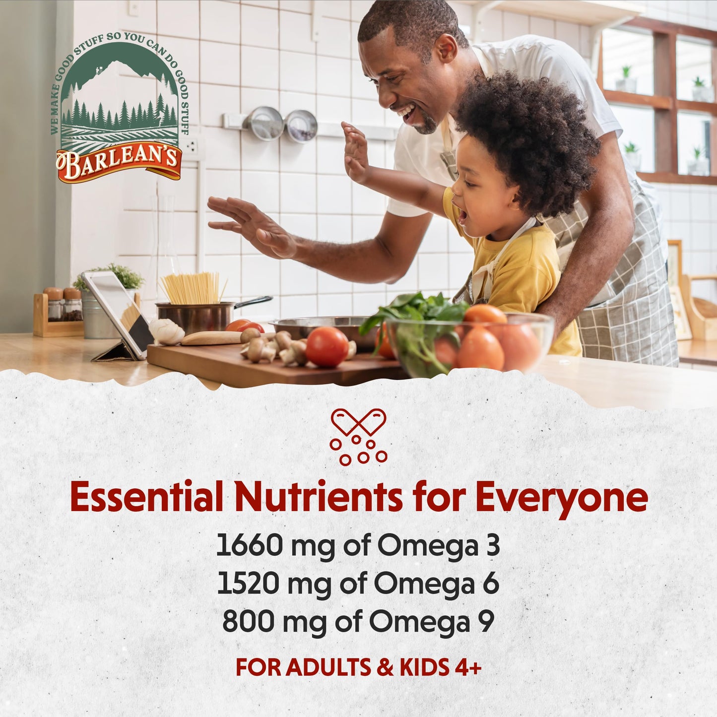 Barlean's Liquid Flaxseed, Borage & Algae Oils – Omega-3-6-9, Pomegranate Blueberry, Vegan EPA/DHA, 16 oz