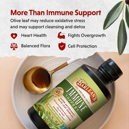Barlean's Olive Leaf Complex Liquid Immune Support – 95 mg Oleuropein, 16 oz BritishVita | Premium UK Vitamins & Wellness Supplements