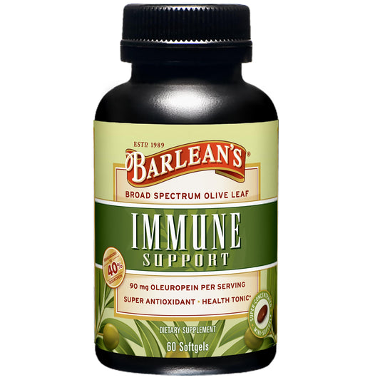 Barlean's Olive Leaf Complex Softgels – Immune Support, 90 mg Oleuropein | 60 Count BritishVita | Premium UK Vitamins & Wellness Supplements
