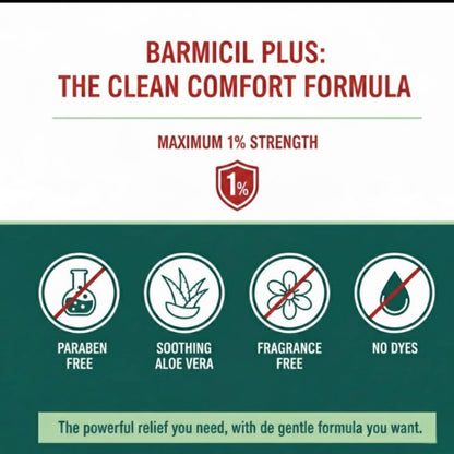 Barmicil Plus Cream 1% Hydrocortisone – Itch Relief for Skin Allergies with Aloe Vera