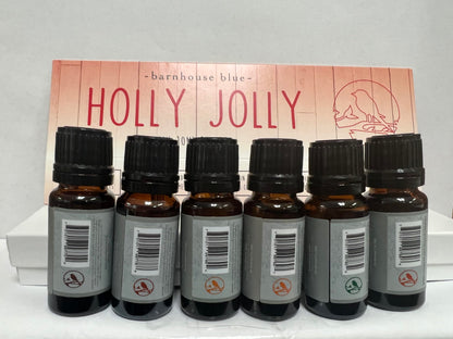 Barnhouse Blue Holly Jolly Set — 6 Premium Fragrance Oils (10ml) | Almond, Chocolate, Cinnamon, Musk, Pine Needle, Pumpkin