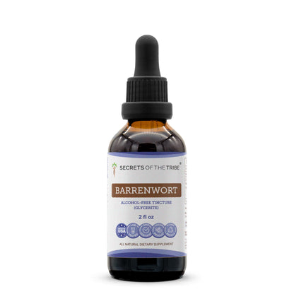 Secrets of the Tribe Barrenwort Tincture Alcohol-Free Liquid Extract (Epimedium Grandiflorum) 2 fl oz