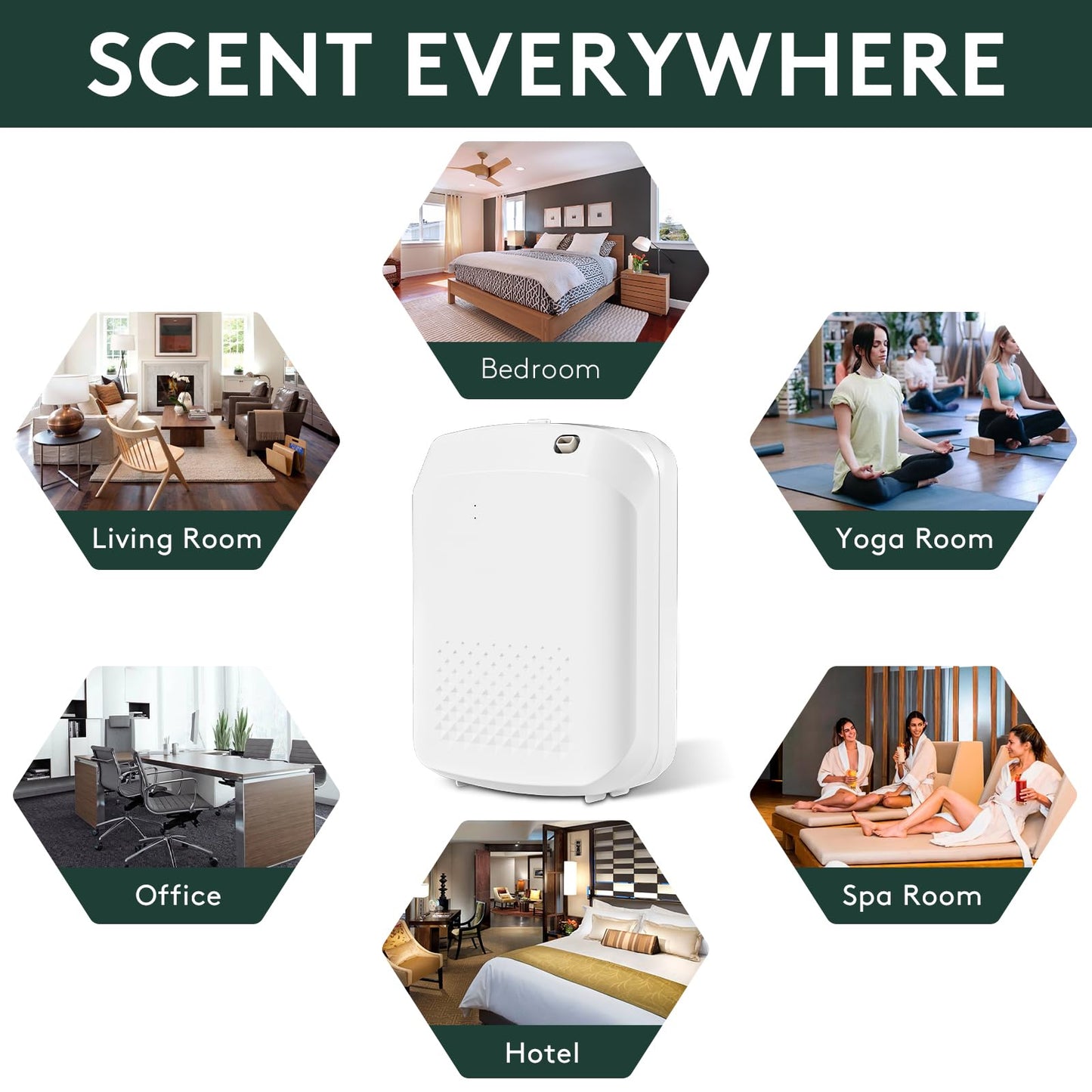 Barthelemy Smart Scent Diffuser – 1500 Sq Ft Coverage, App Control