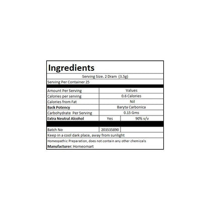 Baryta Carbonica Homeopathy Pellets 30C Potency – Pack of 3 | homeomart.com