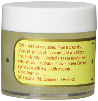 Basic Brands L-Lysine Lip Ointment with Camphor & Menthol — 0.875 oz | Basic Organics