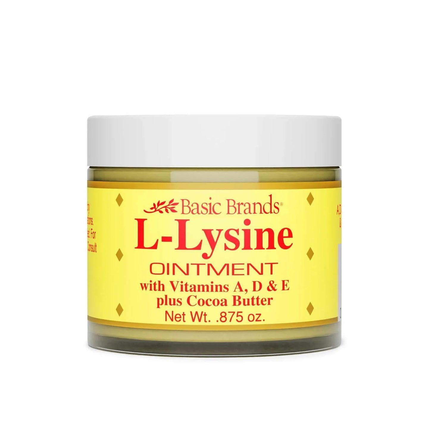 Basic Brands L-Lysine Lip Ointment with Camphor & Menthol — 0.875 oz | Basic Organics