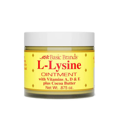 Basic Brands L-Lysine Lip Ointment with Camphor & Menthol — 0.875 oz | Basic Organics