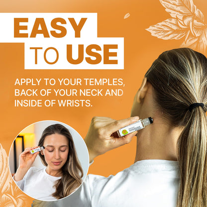 Basic Vigor Migrastil Migraine Stick Roll-on – Fast Cooling Headache Relief | Peppermint, Lavender Oils, Metal Roller, Made in USA