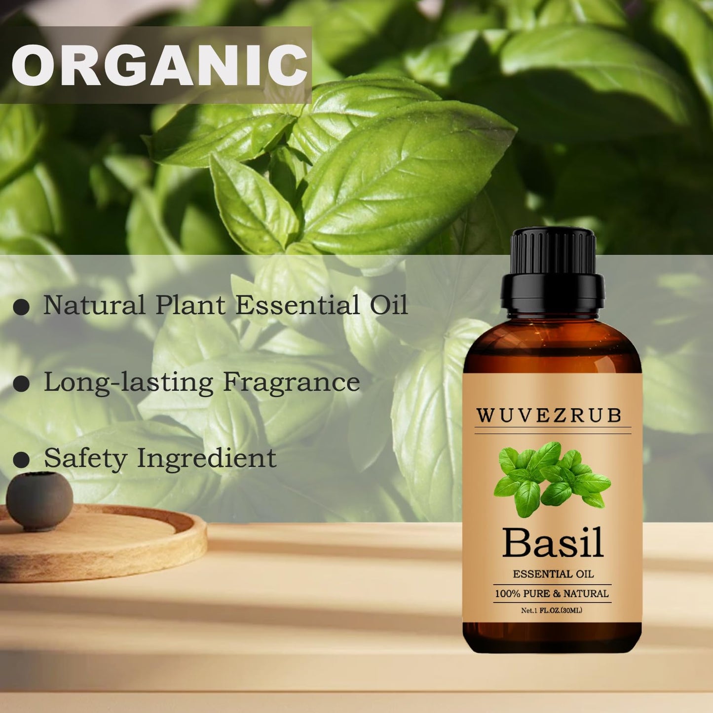 Basil Essential Oils 30ML – Pure & Natural for Diffusers & DIY