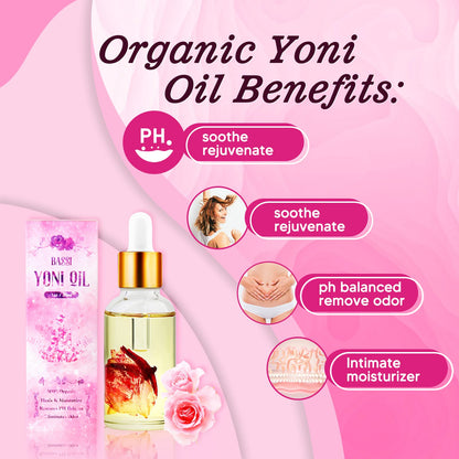 BASSI Feminine Wash & Yoni Oil & Yoni Soap Set – Fragrance-Free, pH Balanced, Moisturizing