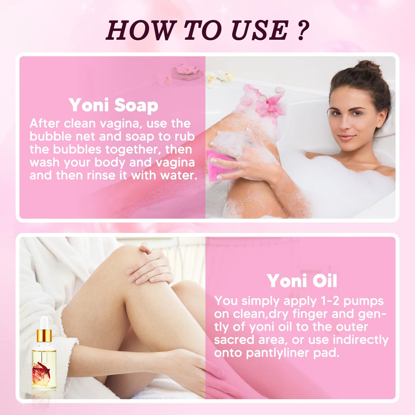 BASSI Feminine Wash & Yoni Oil & Yoni Soap Set – Fragrance-Free, pH Balanced, Moisturizing