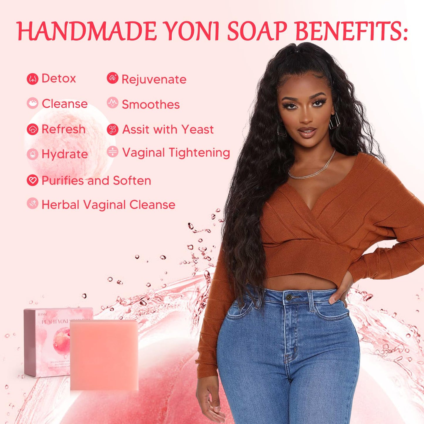 BASSI Feminine Wash & Yoni Oil & Yoni Soap Set – pH-Balanced & Moisturizing