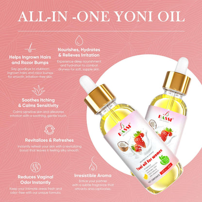 BASSI Feminine Wash & Yoni Oil & Yoni Soap Set | pH-Balanced, Moisturizing & Odor Control