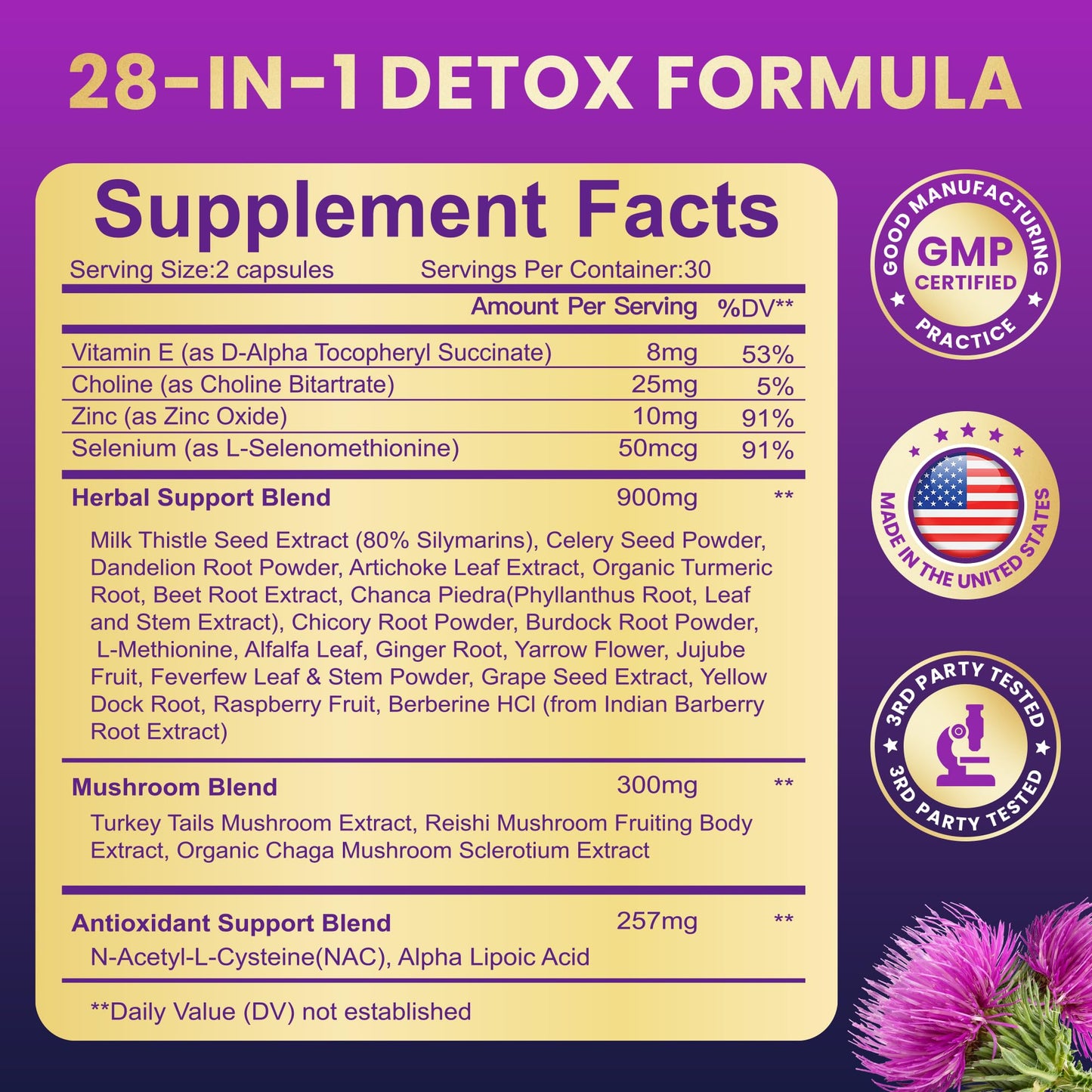 Baszy 28-in-1 Liver Cleanse & Repair – 1500mg Liver Support with Milk Thistle, 20+ Herbs | Made in USA | 60 Capsules