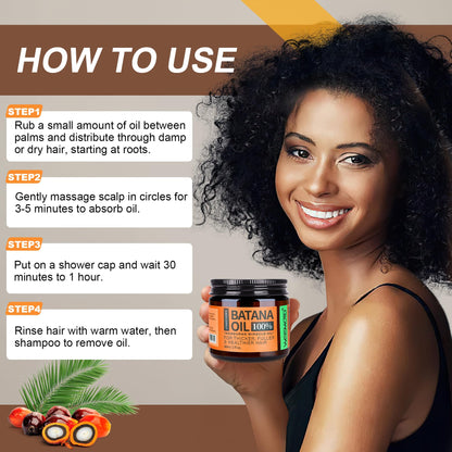 Batana Oil for Hair Growth – 2 fl oz | Raw Organic Batana Oil, Honduras