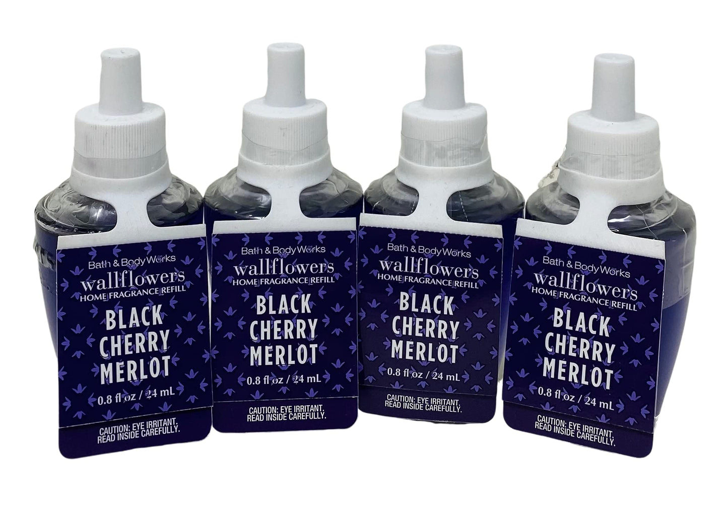 Bath & Body Works Black Cherry Merlot Wallflowers Refill 0.8 oz – Pack of 4
