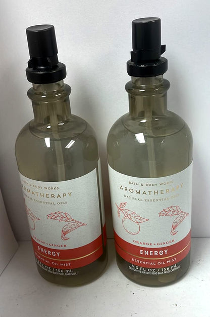 Bath & Body Works Aromatherapy Pillow Mist – 5.3 fl oz, 2-Pack (Orange & Ginger)