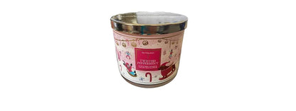 Bath & Body Works White Barn Twisted Peppermint 3-Wick Candle 14.5 oz with Essential Oils - 2021 Christmas & Winter Scents