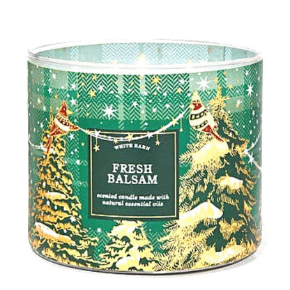 Bath & Body Works White Barn 3-Wick Candle - 14.5 oz | Fresh Balsam