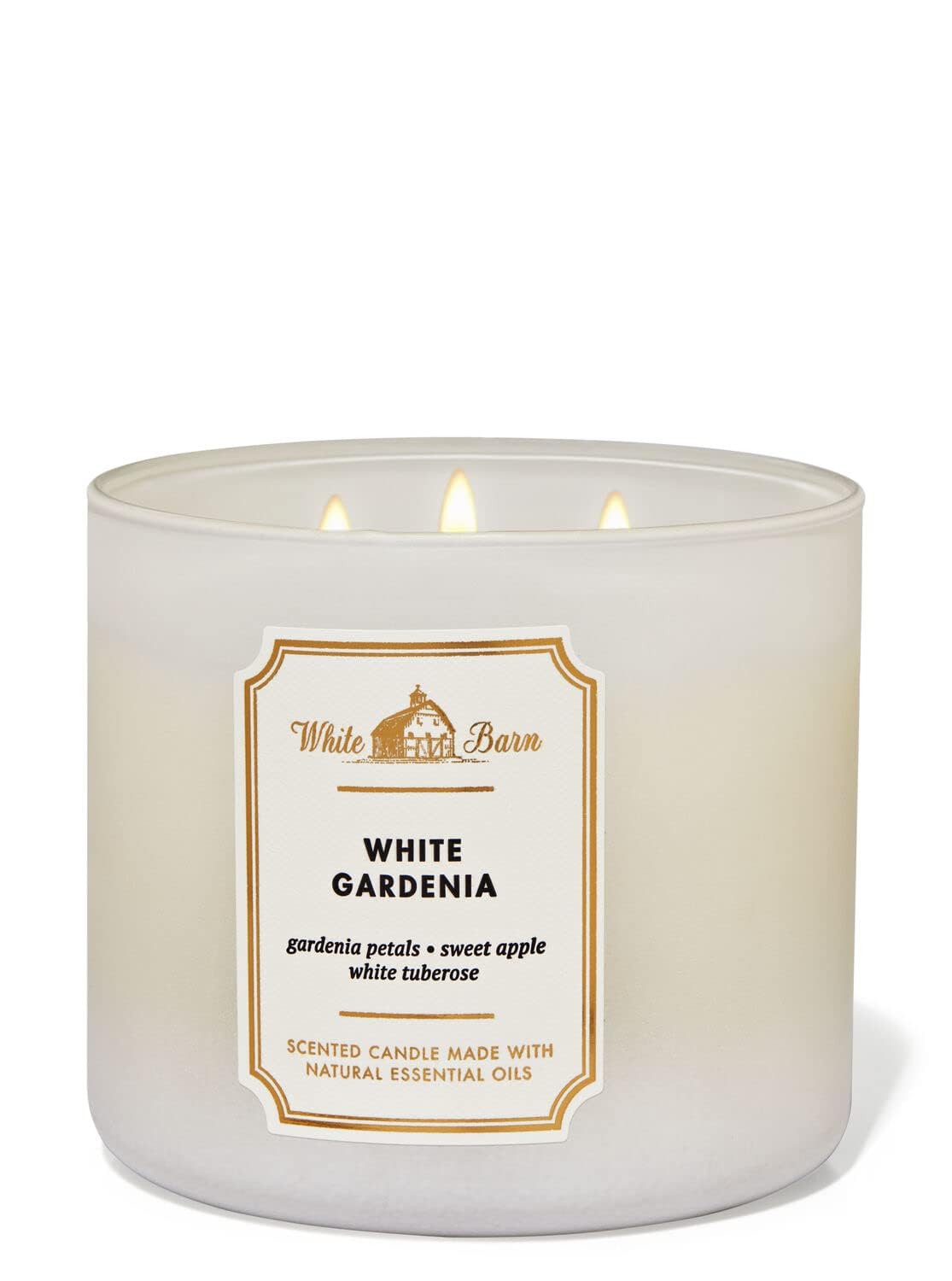 Bath & Body Works White Barn 3-Wick Candle – White Gardenia 14.5 oz