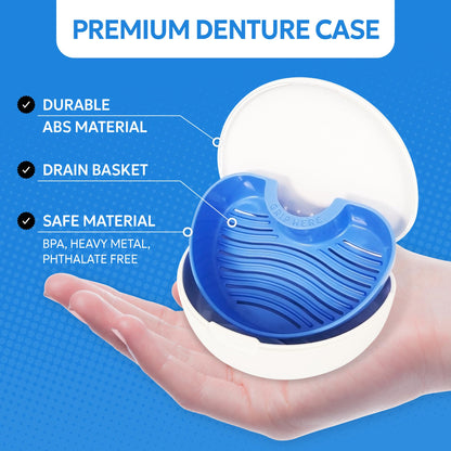 Denture Storage Case – Hygienic Retainer Cup, Travel-Ready | DIMEDI