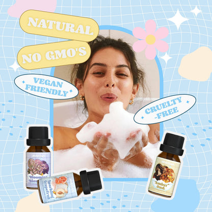 Bath Fragrance Oils Set by ARVIDSSON – Vanilla & Coconut, Lavender Bliss, Sparkling Grapefruit, Citrus Verbena, Amber Oud | Natural Spa Essential Oils for Diffuser, Soap & Candle Making