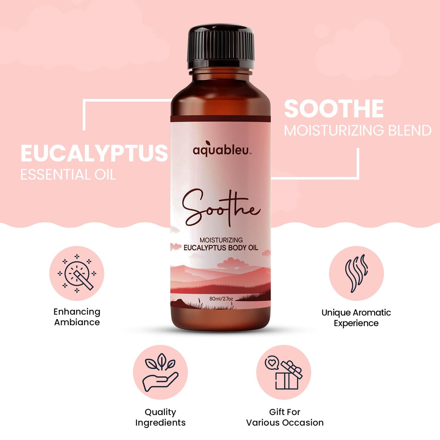 Eucalyptus Massage Oil – Soothing Aromatherapy (80ml) | Relaxation Gift