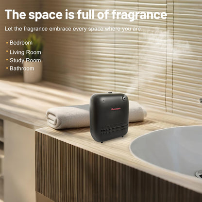 Battery-Powered Waterless Essential Oil Diffuser – 150mL, Bluetooth App Control, Covers Up to 2000 sq ft