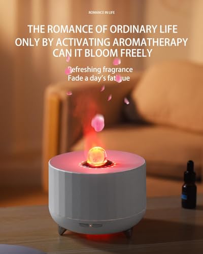 BATULU 300ML Essential Oil Diffuser – White, Humidifier, 7-Color LED Night Light