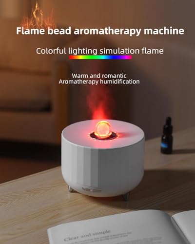 BATULU 300ML Essential Oil Diffuser – White, Humidifier, 7-Color LED Night Light
