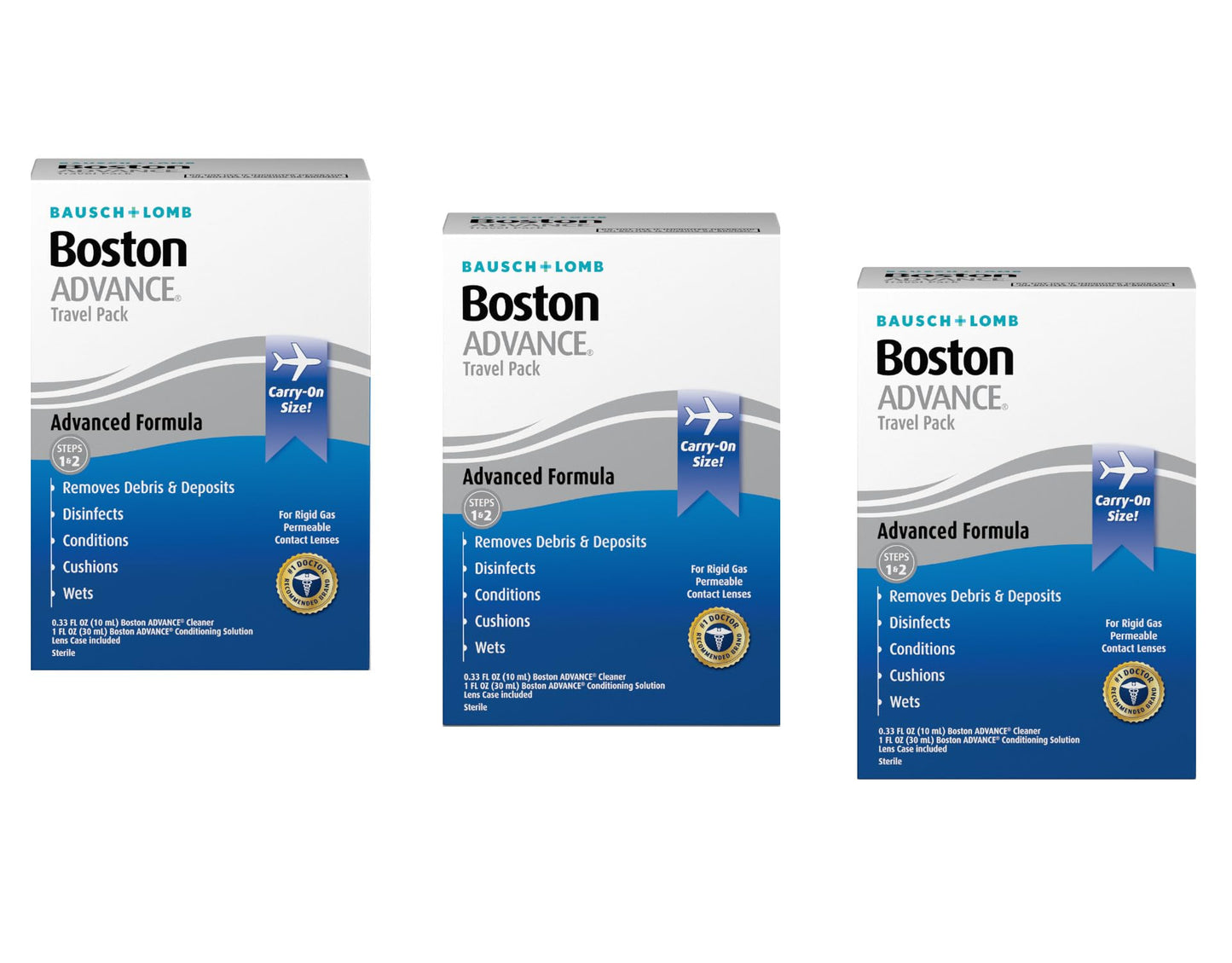 Bausch & Lomb Boston Advance Travel Pack 3-Pack – 3 Travel Packs