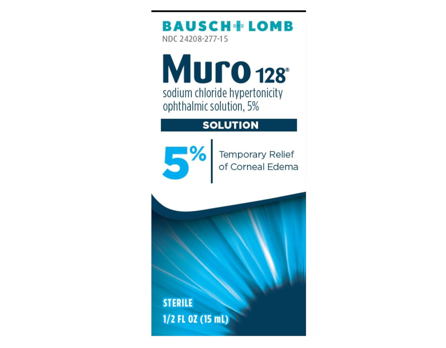 Bausch & Lomb Muro 128 Solution 5% 15 mL (Pack of 2) – Hypertonic Ophthalmic Solution