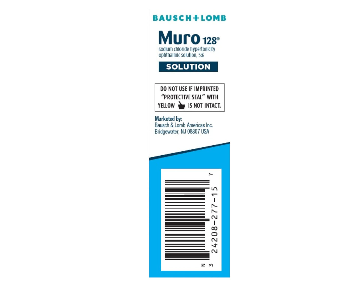 Bausch & Lomb Muro 128 Solution 5% 15 mL (Pack of 2) – Hypertonic Ophthalmic Solution