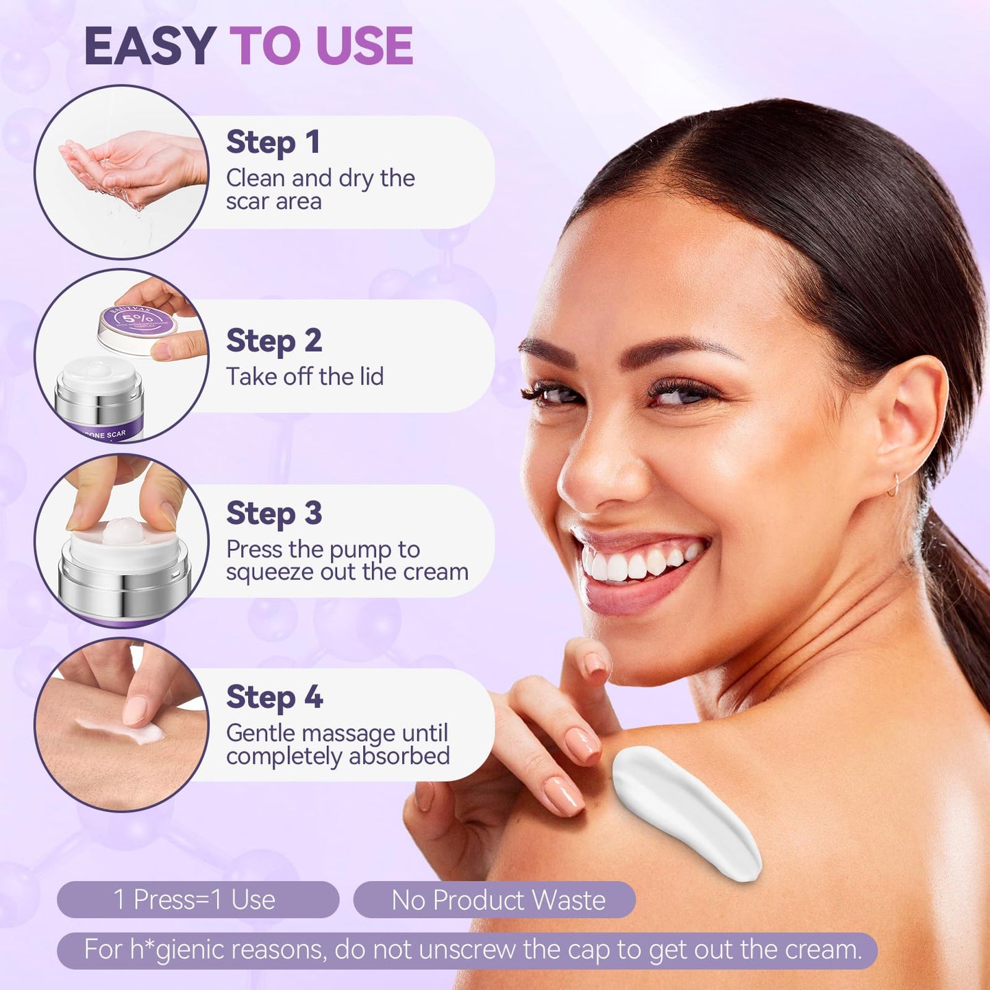 BAUTVAS Advanced Scar Cream – Silicone Scar Gel for Surgical Scars, Stretch Marks & Keloids (1.7 oz)