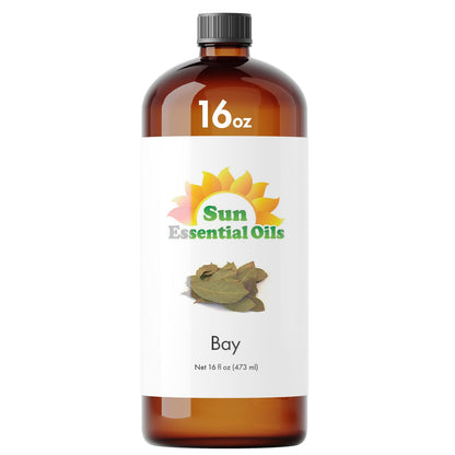 Bay Essential Oil 16oz | Aromatherapy, Diffuser & Hair Care | Sun Essential Oils